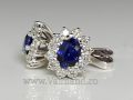 Cercei din aur cu safire si diamante 055042SFDI