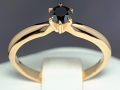 Inel de logodna din aur cu diamant negru 012DN
