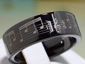 Verighete din Tungsten tratat PVD cu gravura laser V702