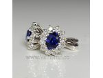 Cercei din aur cu safire si diamante 055042SFDI #1