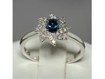Inel din aur cu diamant albastru si diamante 122109DBDI #2