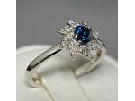Inel din aur cu diamant albastru si diamante 122109DBDI #3
