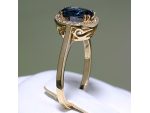 Inel din aur cu topaz si diamante 029TPLBDI #2