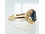 Inel din aur cu topaz si diamante 029TPLBDI #4