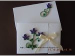 Invitatie nunta handmade mov cu alb - Invitatii nunta/botez handmade #5