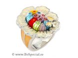 inel logodna cu sticla de murano #8