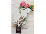 DCOR “MIRI”Decor nunta cu suport pentru aranjamente florale, realizat din lemn, vopsit (conform preferinte).Dimensiuni: 30 x 20 x 0.4 +10 cm - HANDICRAFT ATELIER #12
