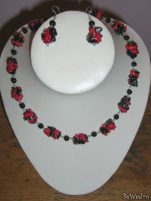 Bijuterii Indra - unicate - Set coral si onix #11